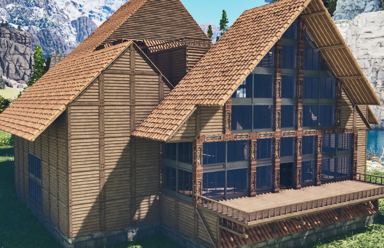 Large Lake House view 1