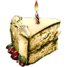 Part de gâteau d'empreinte