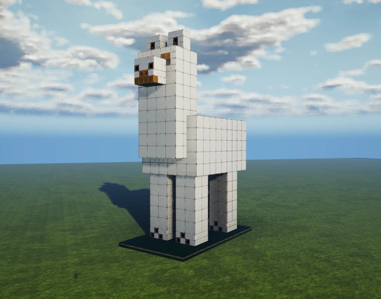 Minecraft white lama view 1