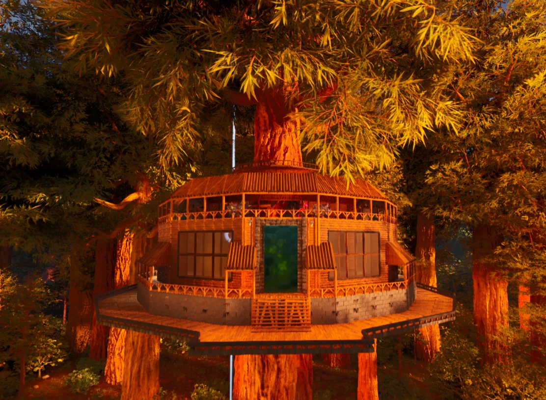 Wood Stone n Glass Treehouse view 1