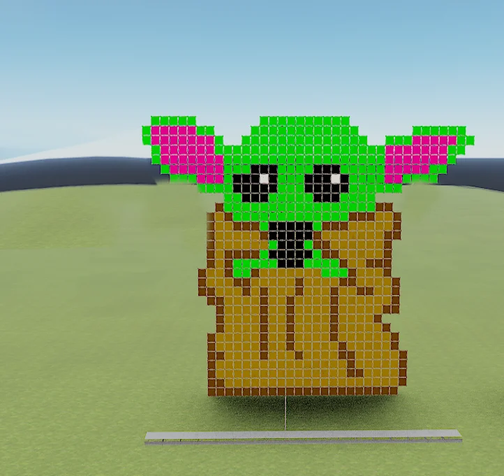 Grogu Pixel Art view 1