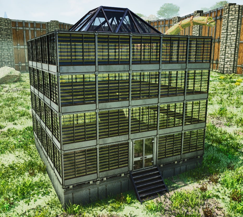 Birdcage Greenhouse view 1