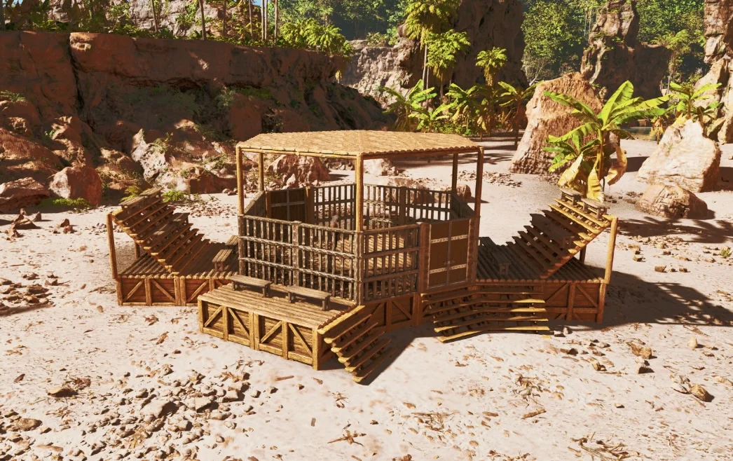 Wood Fighting Octagon With Grandstand By dylzki view 1