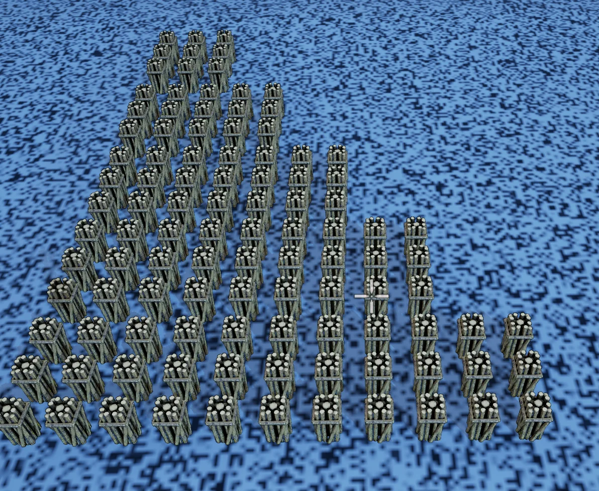 Pillars arrangement from 1x1 -1x5視圖1
