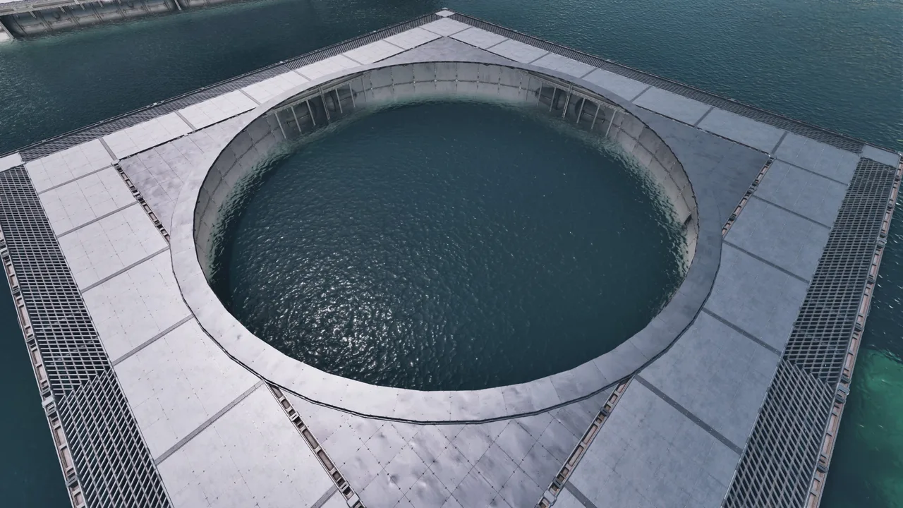 Round 48 sided Ocean Platform Pool view 1