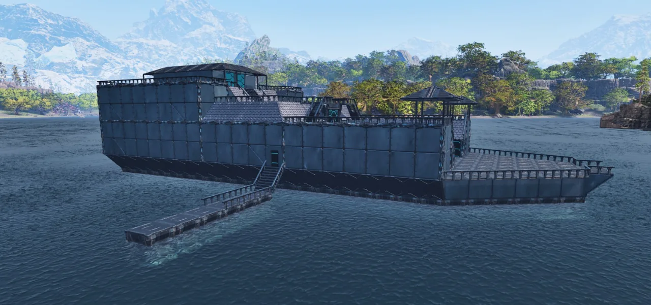 tek cargo ship base modded view 1