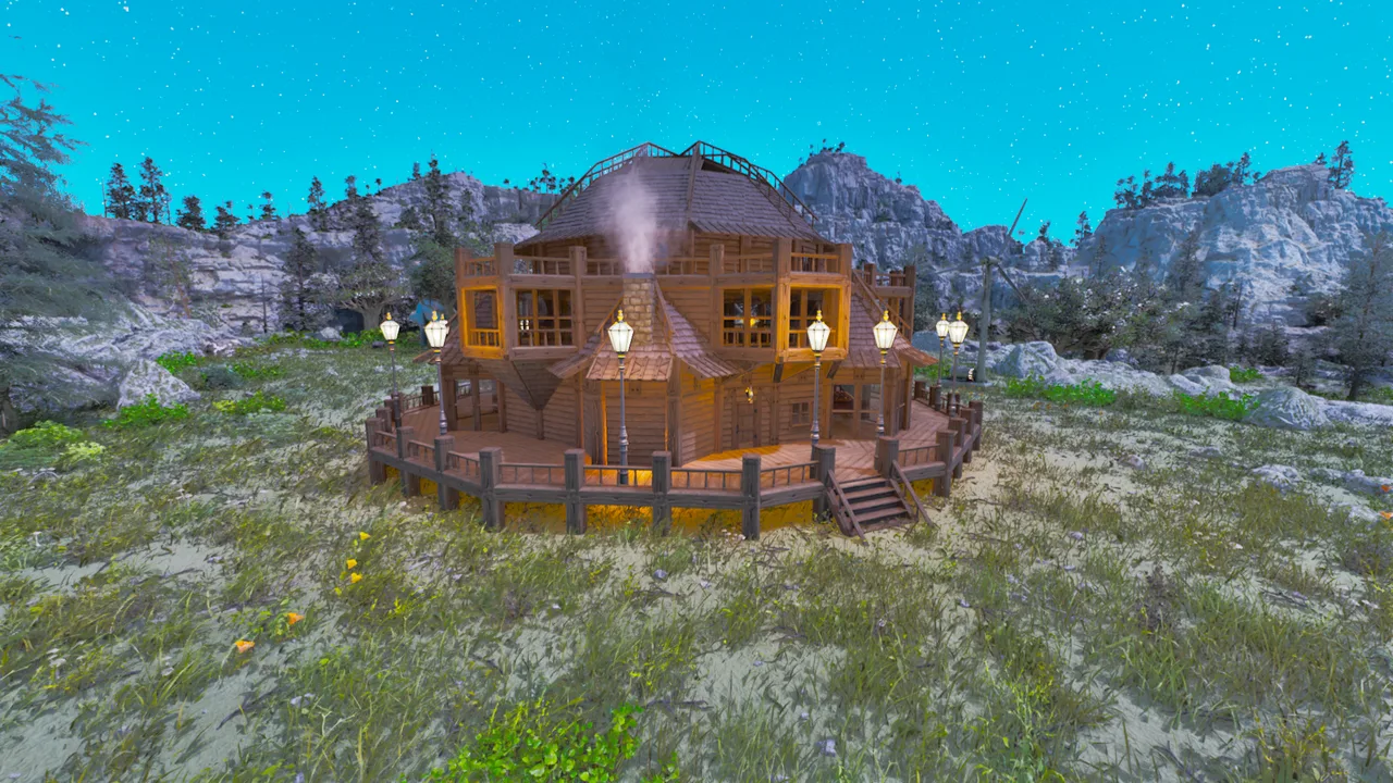 Dodecagonal dome house view 1