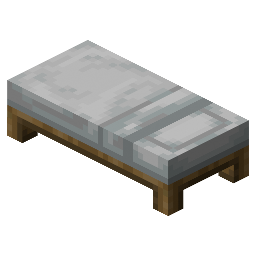 White Bed Crafting Recipe (from White Wool and any planks)