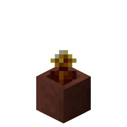 Maceta con diente de león dorado