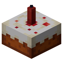 Gâteau à bougie rouge