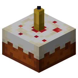 Cake with Yellow Candle