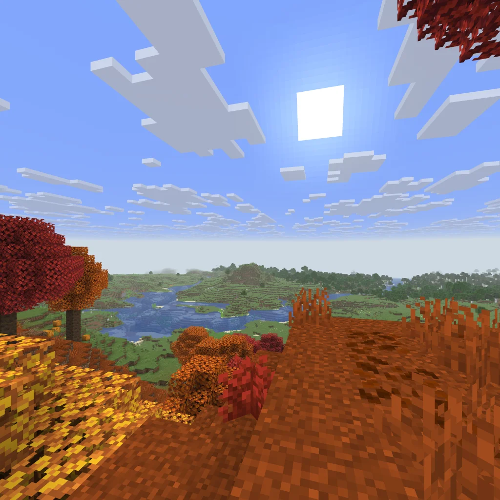 The Minecraft Java Edition title screen panorama