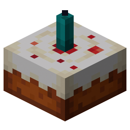 Cake with Cyan Candle