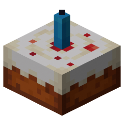 Cake with Light Blue Candle