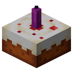 Cake with Magenta Candle
