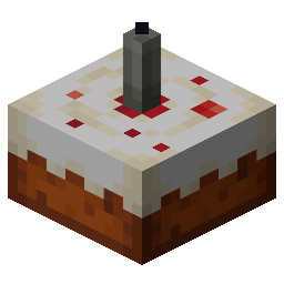 Cake with Light Gray Candle