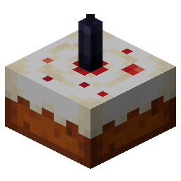 Cake with Black Candle