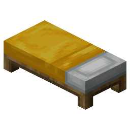 Yellow Bed Crafting Recipe (from Yellow Wool and any planks)