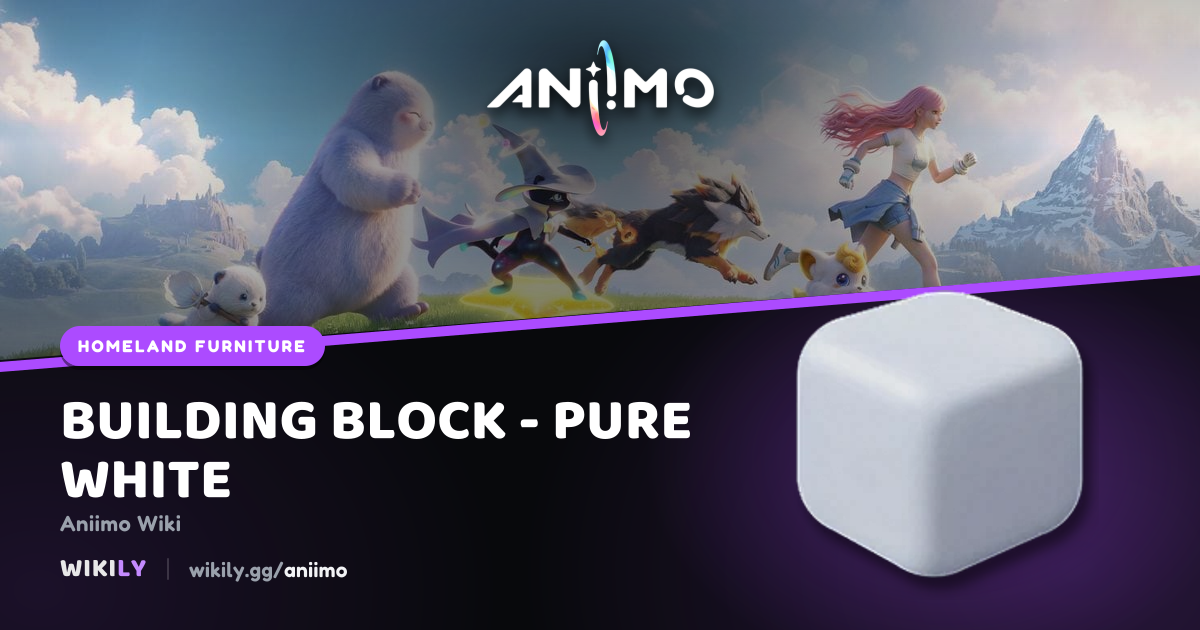 Building Block - Pure White - Aniimo furniture & upgrades