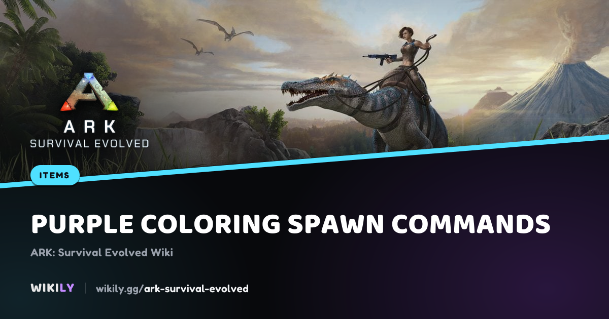 Purple Coloring Spawn Command (GFI Code) | ARK: Survival Evolved Wiki