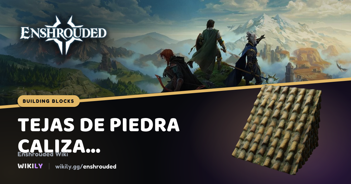 Tejas de piedra caliza fosilífera, bloque | Enshrouded Wiki