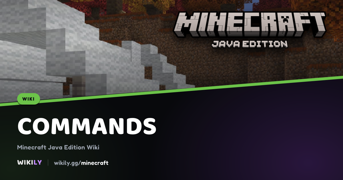 Minecraft Commands List with Syntax and Examples | Minecraft Wiki