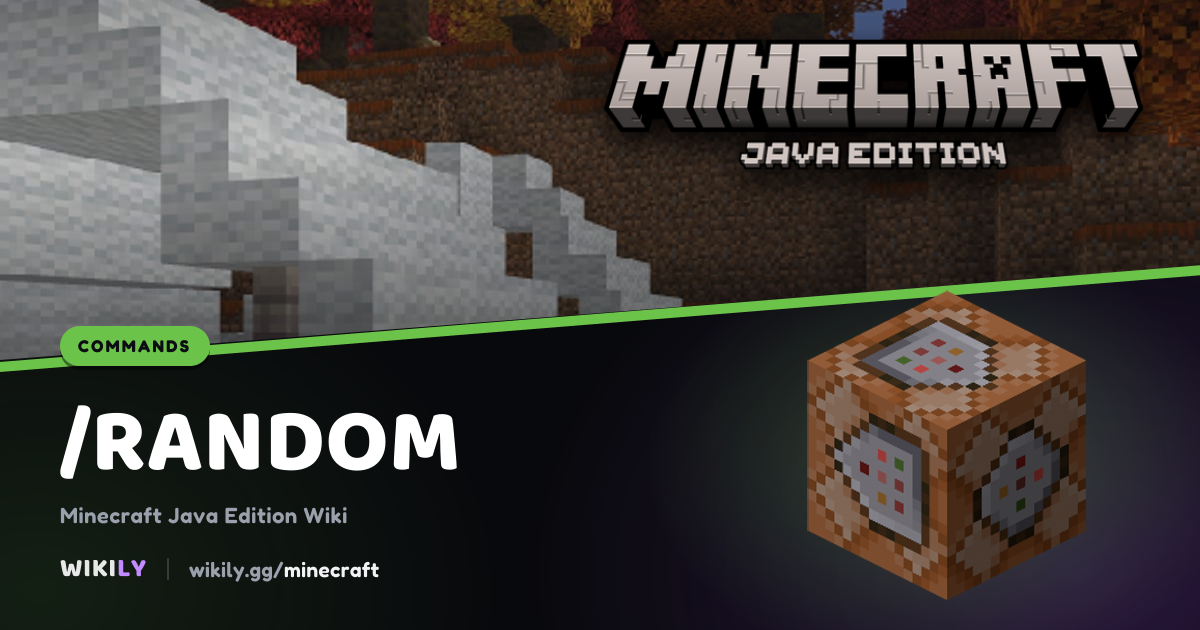 /random Command Syntax and Examples | Minecraft Wiki