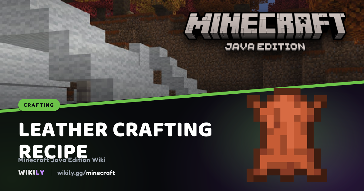 Leather Crafting Recipe | Minecraft Wiki