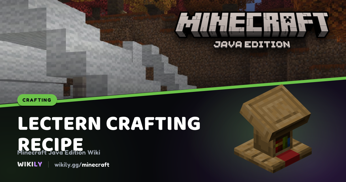 Lectern Crafting Recipe | Minecraft Wiki