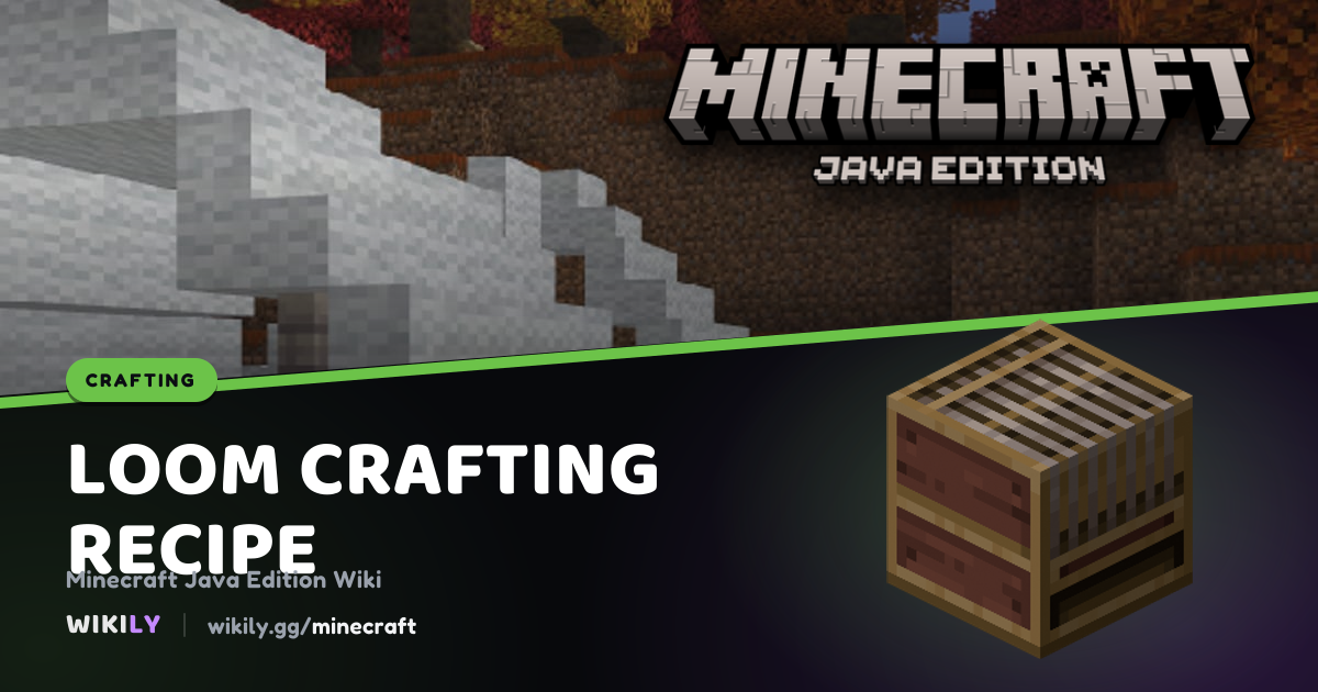 Loom Crafting Recipe | Minecraft Wiki