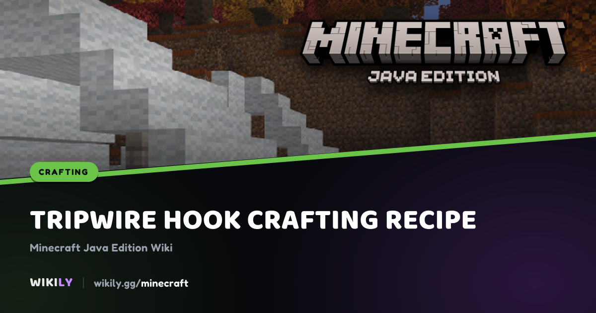 Tripwire Hook Crafting Recipe | Minecraft Wiki