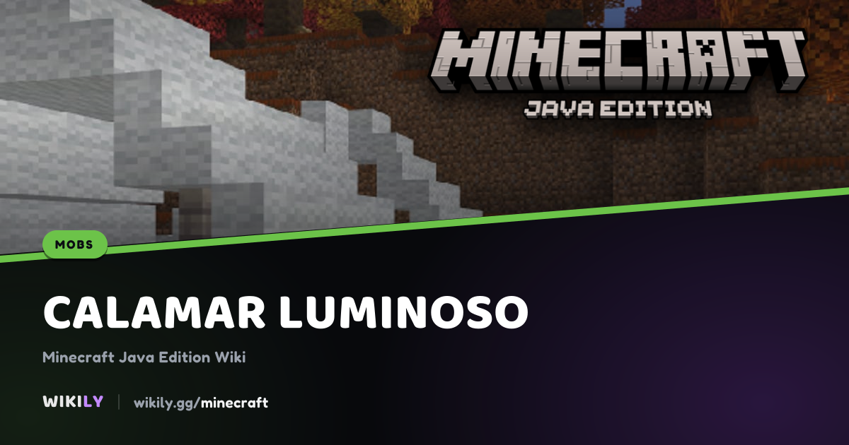 Calamar luminoso obtención de objetos, salud | Minecraft Wiki