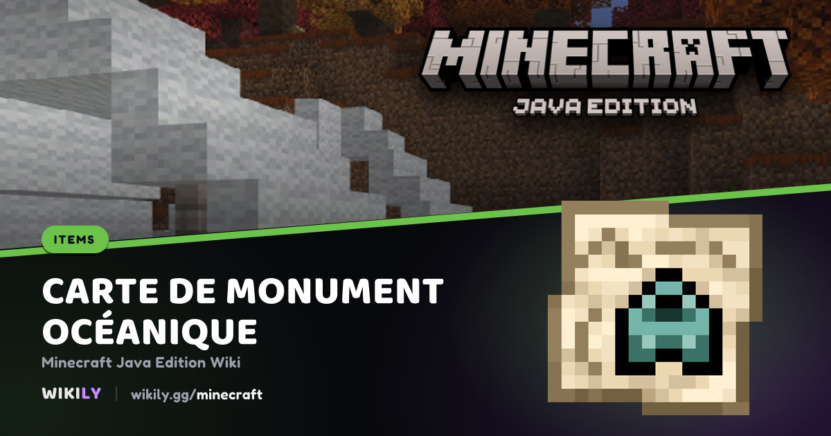 Où trouver Carte de monument océanique | Minecraft Wiki