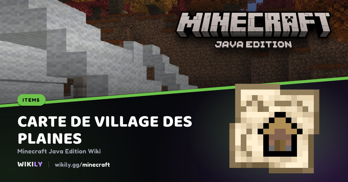 Où trouver Carte de village des plaines | Minecraft Wiki