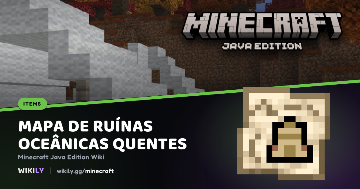Onde encontrar Mapa de Ruínas Oceânicas Quentes | Minecraft Wiki