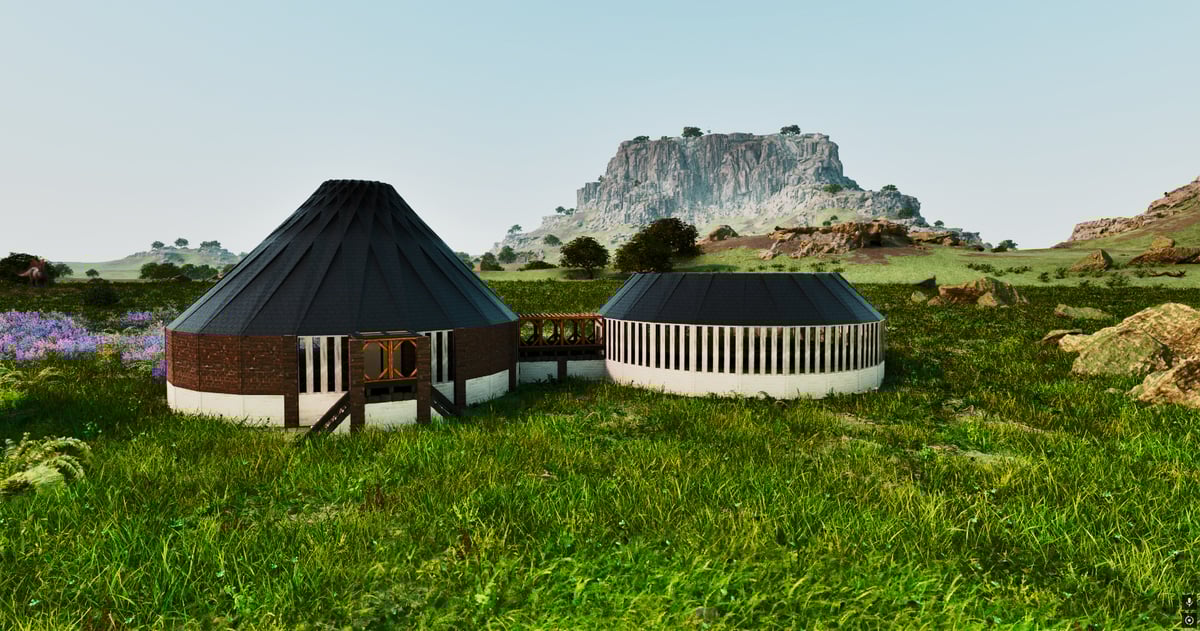 BASE EN CERCLE ET SERRE / CIRCLE BASE AND GREENHOUSE