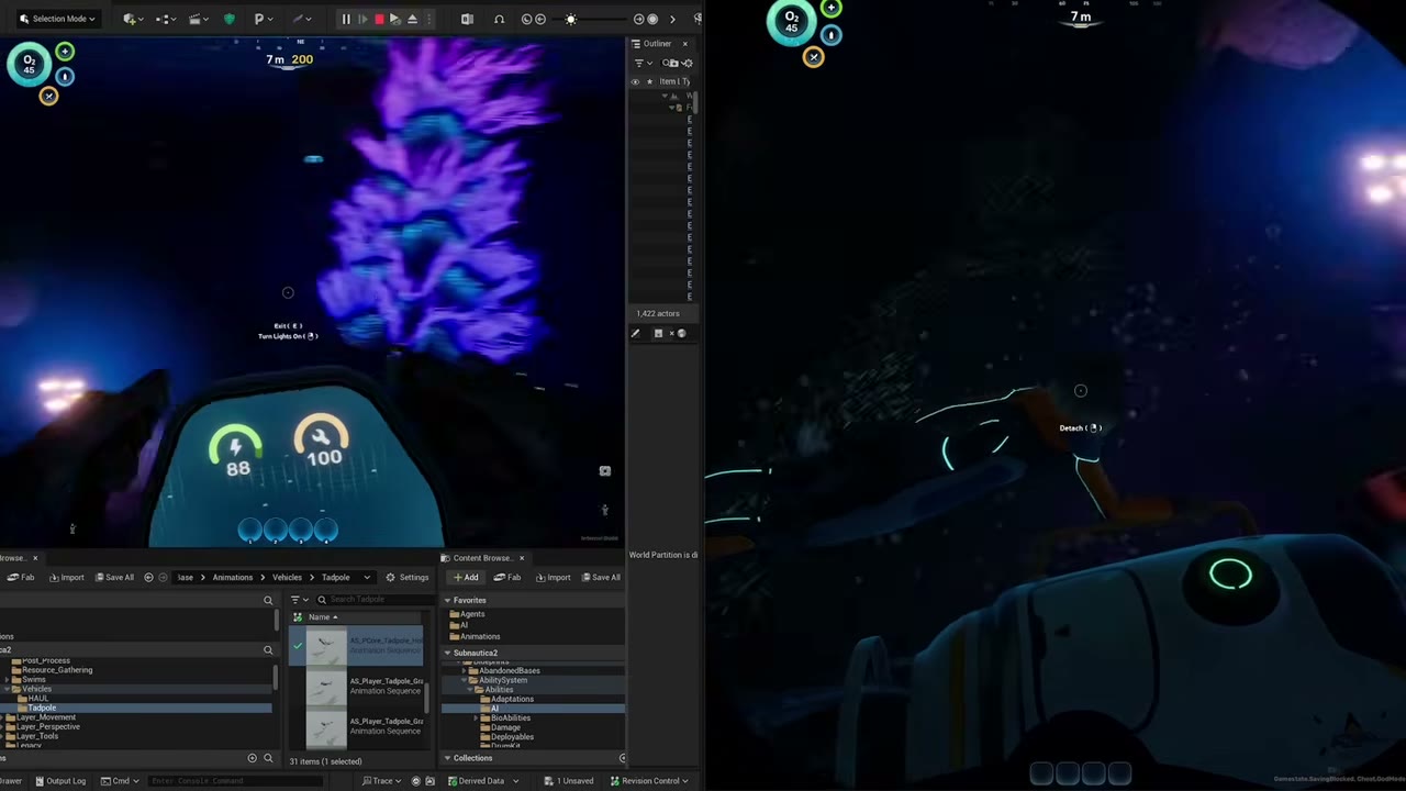 Subnautica 2 co-op diving together