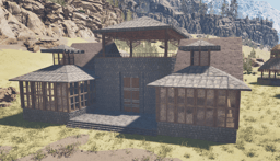 Itsatzu - Small Starter Home - Vanilla, stone, wood, thatch, green house
