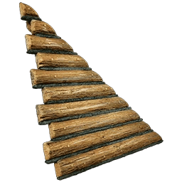 ARK: Survival Ascended Muro de madera inclinada dinosaur