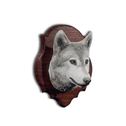 Once Human Simulated Resin Wolf Head Statue Icon