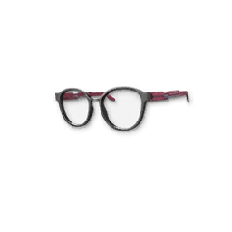 Brille „Karmesinrotes Null“