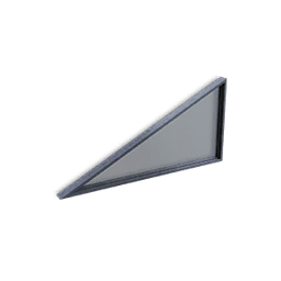 高さ1/2の鋼製構造の傾斜付きガラス壁左-TypeA