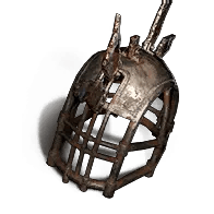 Fragment „Käfighelm“