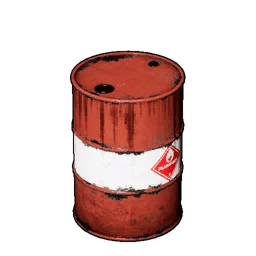 Barile in metallo rosso