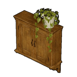 Credenza d'antiquariato a muro