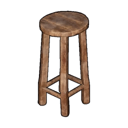 Sgabello alto in legno