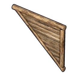 Dreieckige Holzwand (umgedreht)
