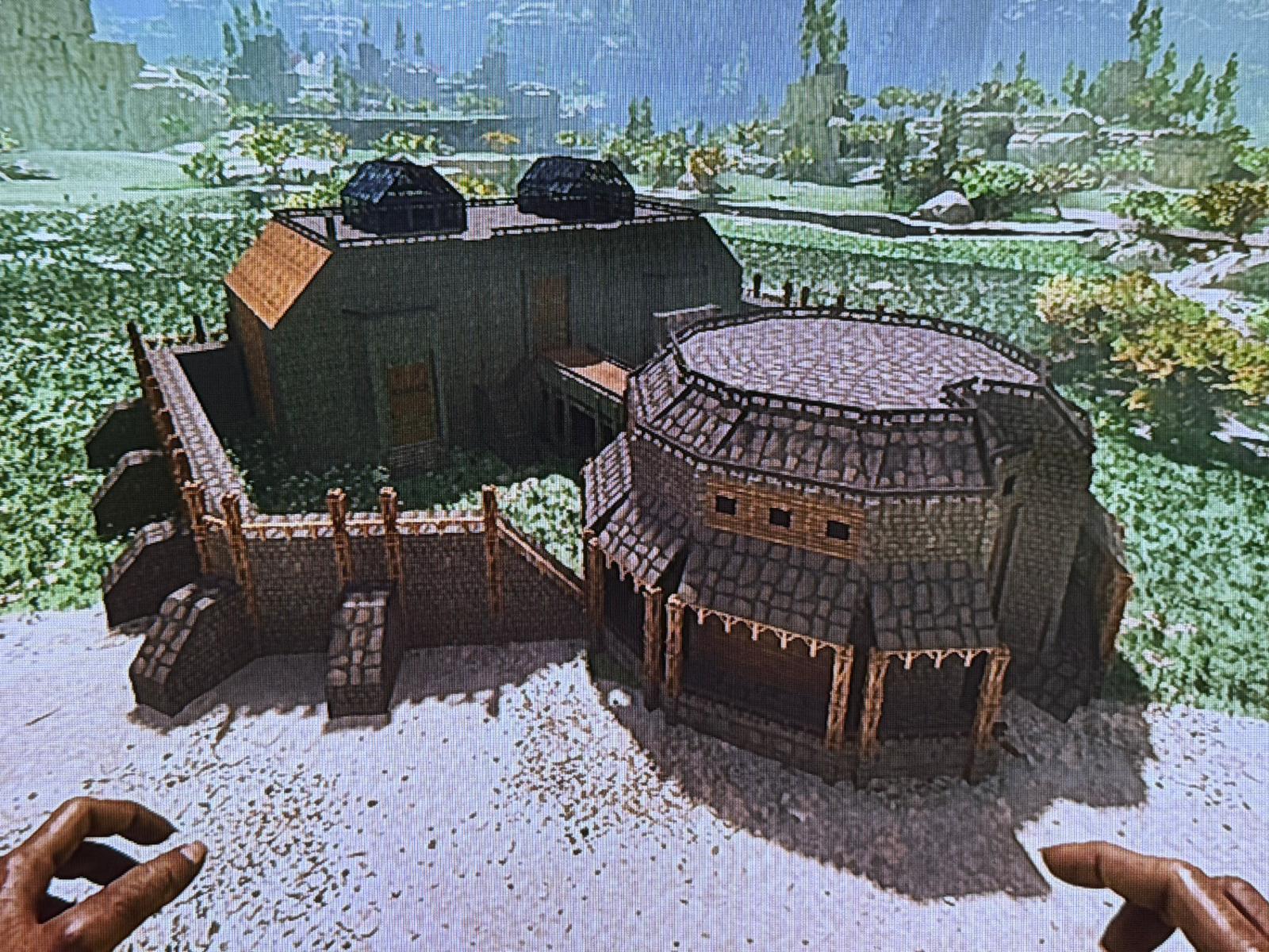 Villa with large dino pen and 300% greenhouse (Full Vanilla)
