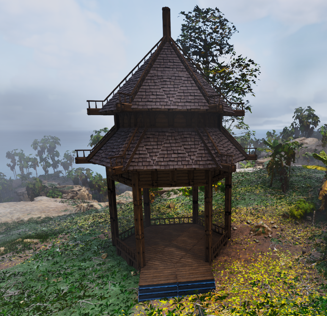 中式6角凉亭  Chinese-style hexagonal pavilion