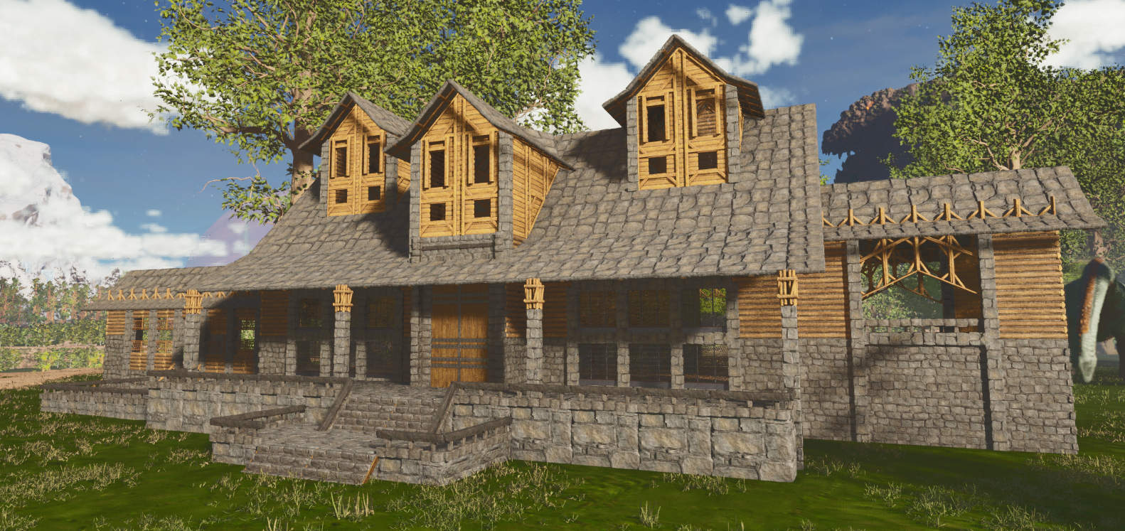 ITSATZU - Large Cabin - Vanilla - Stone, wood, thatch